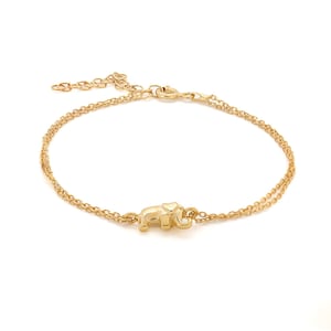 Dainty Gold Lucky Elephant Bracelet