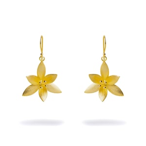 Lotus Blossom Gold Vermeil Earrings