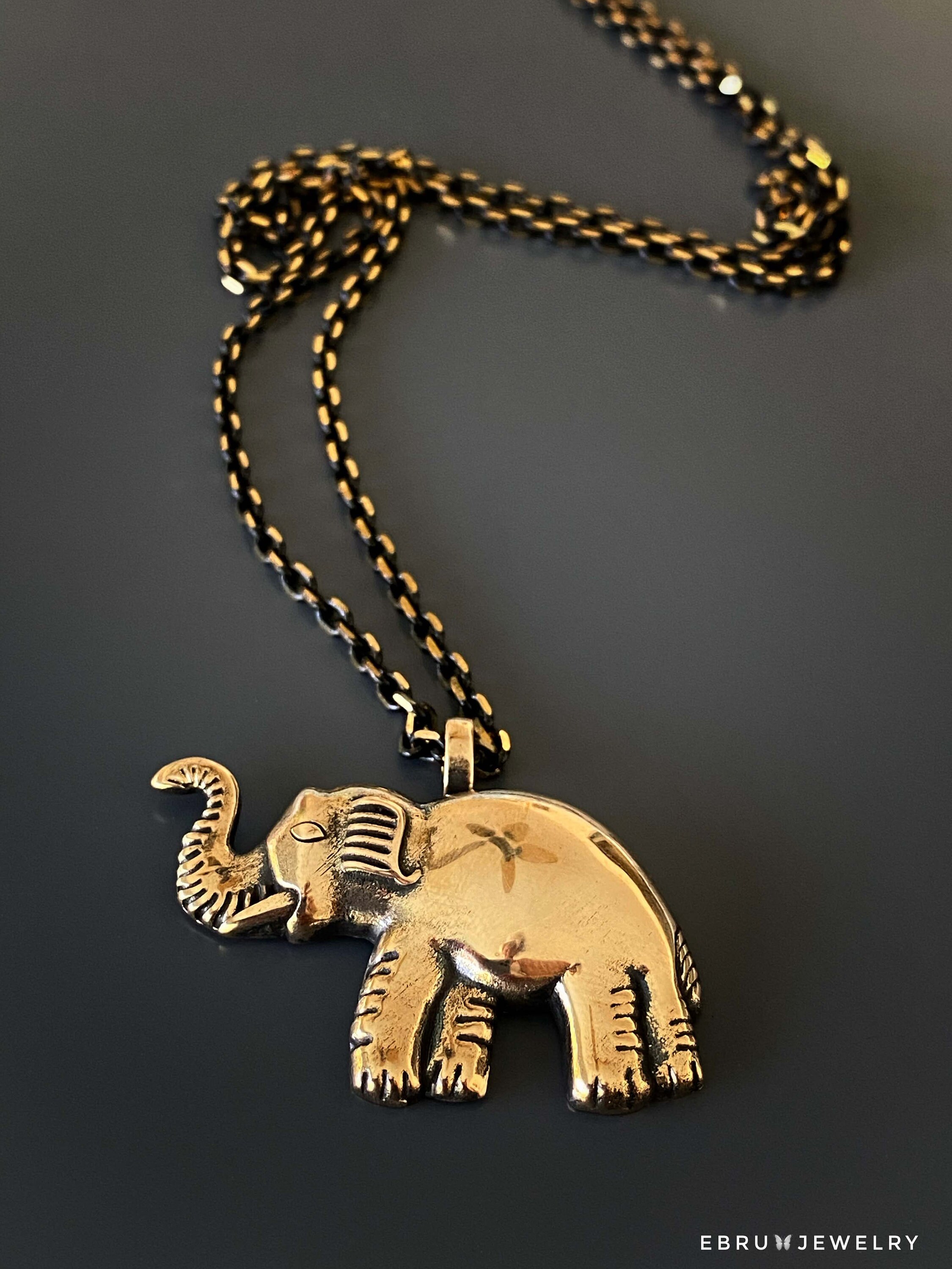 Symbol of Luck Elephant Necklace Etsy