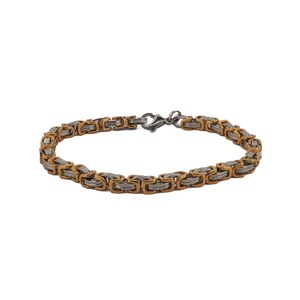 Two Color Design Bold Chain Men&#39;s Bracelet
