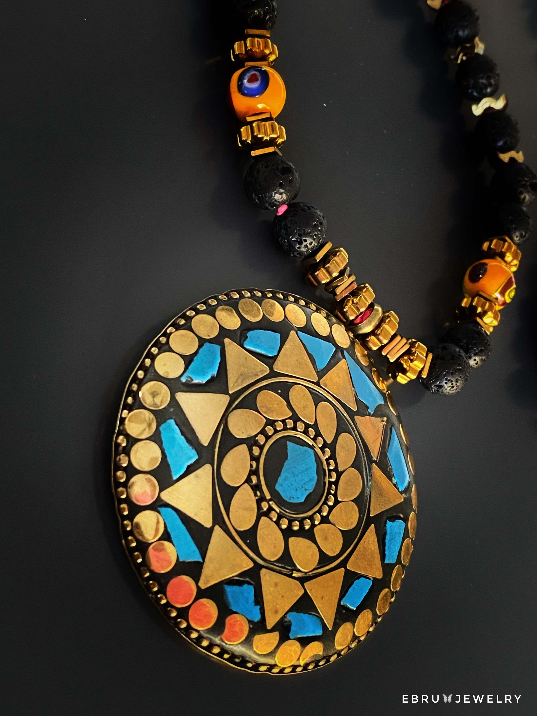 Nepal Pendant Necklace Etsy