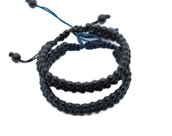 Black Onyx Stone Beaded Rope Bracelet