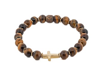 ユニークなヘマタイトエネルギーストーンメンズビーズブレスレット