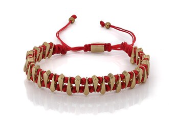 Fortune Red Woven Unisex Bracelet