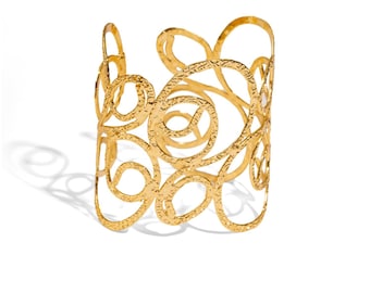Golden Whispers Arm & Cuff Bracelet