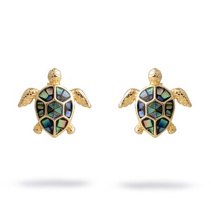 Ocean Spirit Turtle Pearl Stud Earrings