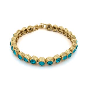Aquamarine Tennis Mystic Bracelet