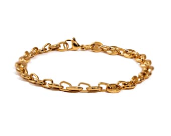 Timeless Gold Plated Steel Men’s Bracelet