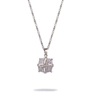 Magische Leitstern Diamant & Silber Statement Halskette