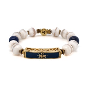 Blue Evil Eye Amulet Beaded Bracelet