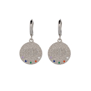 Powerful Talisman Evil Eye Silver Earrings