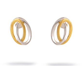 Pendientes Infinity Loop de metal mixto