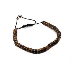 Men&#39;s Tiger&#39;s Eye Stone Stone Adjustable Balance Bracelet