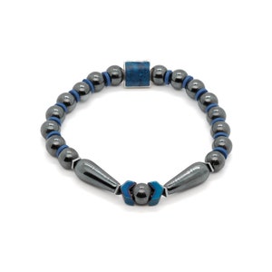 Unique Hematite Energy Stone Men&#39;s Beaded Bracelet