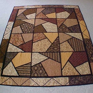 Colorful Mosaic Quilt or Wall Hanging.  FREE shipping in the United States.