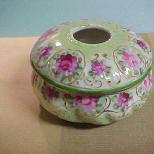 Vintage Haarspange von ca. 1910, Handbemalte Blumen all Arround KOSTENLOSER VERSAND USA