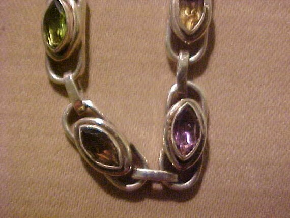REDUCED Bracelet, Multy Gems in Sterling Silver, … - image 4