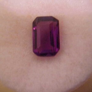 Super Nice  Clean Amethyst Rectangle Cut.  5.44 Carats.  FREE shipping in the United States.