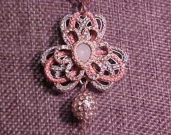 Vintage Long Pendant Necklace, with great detail.  FREE shipping in the United States