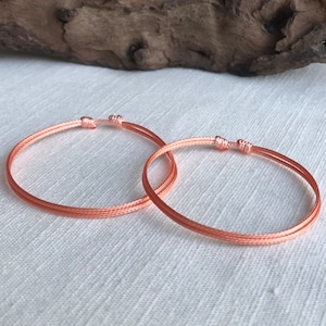 Coral 1mm Waterproof Waxed Cord Adjustable Bracelet or Anklet Set Unisex Friendship Couple's