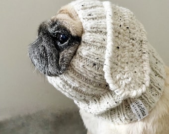 Hat for pug, dog clothes, hat for dogs, costume for pug, ears for dogs, ear protection, clothes for pug, headwear for dogs