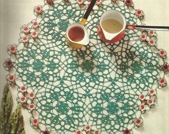 Vintage Lacy Doily Centre Piece with Daisy Edging Crochet PDF Pattern
