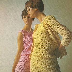 Vintage Sleeveless Dress and Jacket Crochet PDF Pattern