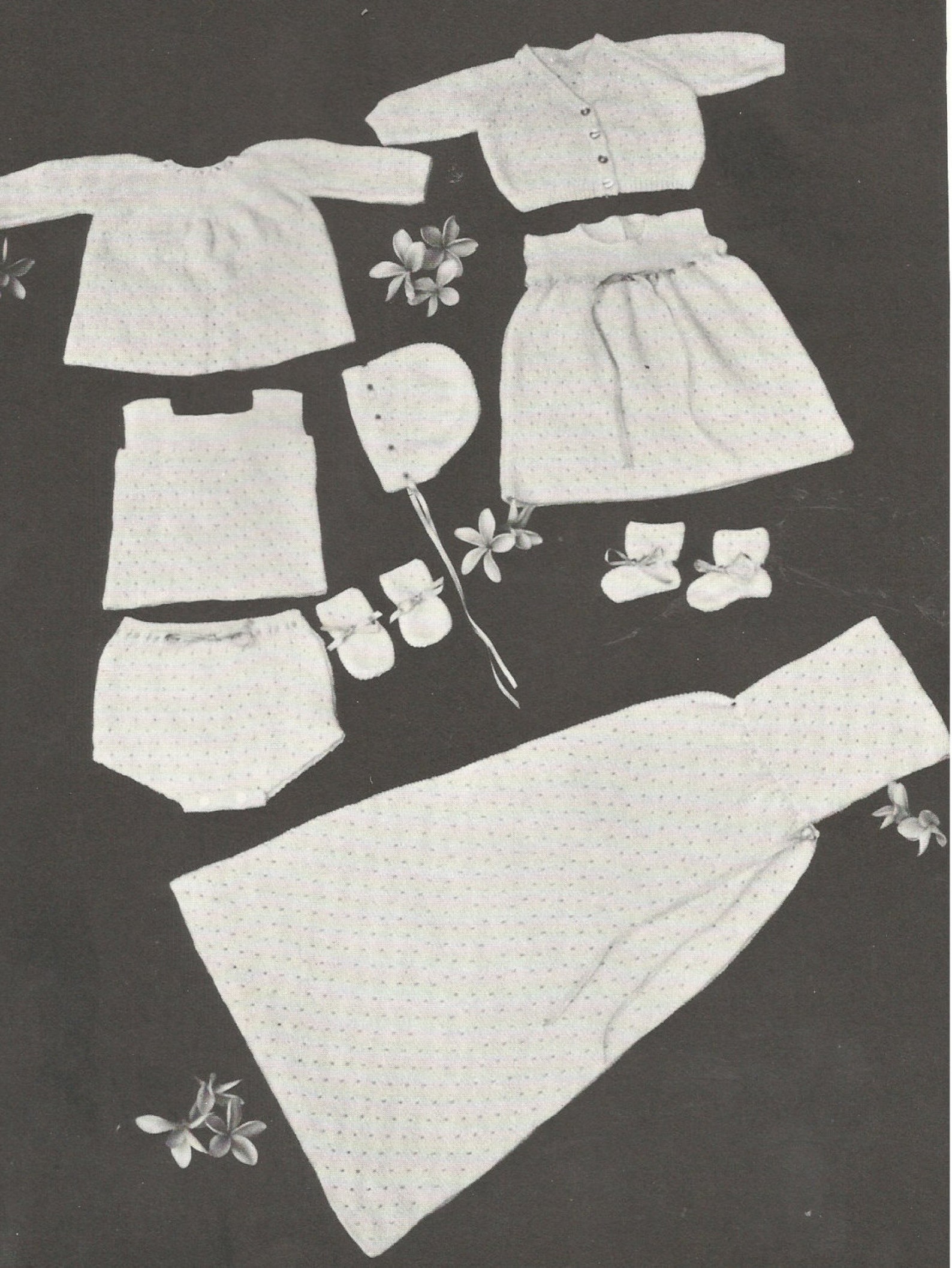 Vintage Baby Complete Layette Set Knitting PDF Pattern Etsy