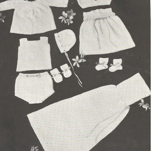 Vintage Baby Complete Layette Set Knitting PDF Pattern