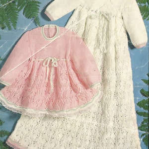 Patron de tricot vintage Heirloom Baby Dress
