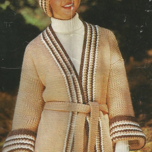 Knitting Pattern for Dressing Gown a Glamorous Fulllength Etsy UK