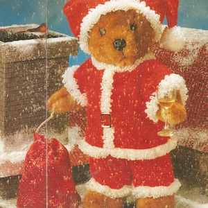 Vintage Teddy Bear/Doll  Santa Outfit Knitting PDF Pattern