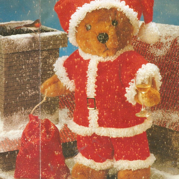 Vintage Teddy Bear/Doll  Santa Outfit Knitting PDF Pattern