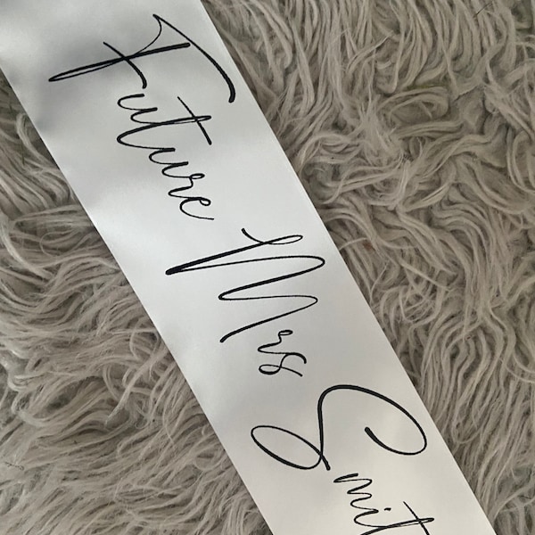 Bride to Be sash Future Mrs Personalized Hen Party sash