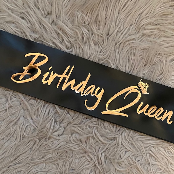 Birthday Queen Birthday party sash