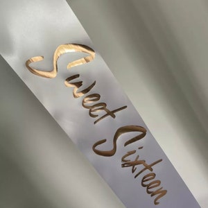 Sweet 16 16th Birthday party sash