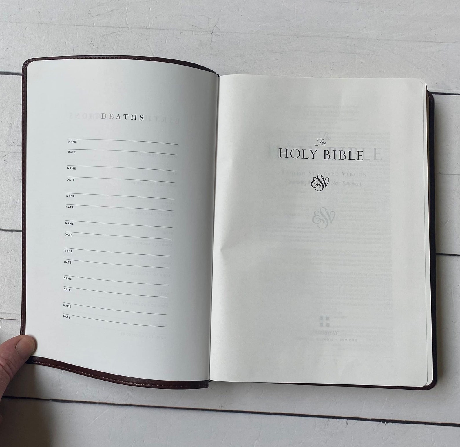 Recording Scripture PERSONALIZED ESV Wide Margin Bible - Record of Debt Nailed on Cross ...