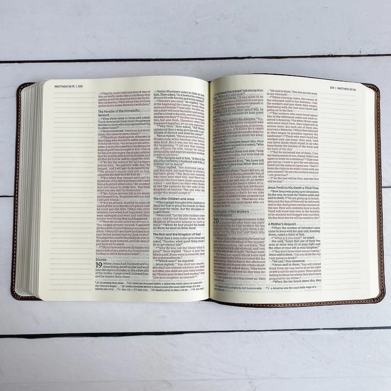 A New International Version Journaling Zondervan Publishing Inside Pages. It has been personalized and customized with first and last name. It is hand lettered with calligraphy and makes a beautiful Christian gift, Gods Word, Scripture, 9780310455271