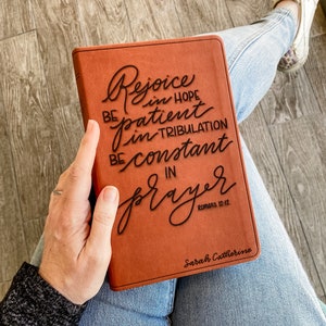 PERSONALIZED ESV Thinline Large Print Bible - Be Constant in Prayer - Add Your Name - CUSTOM