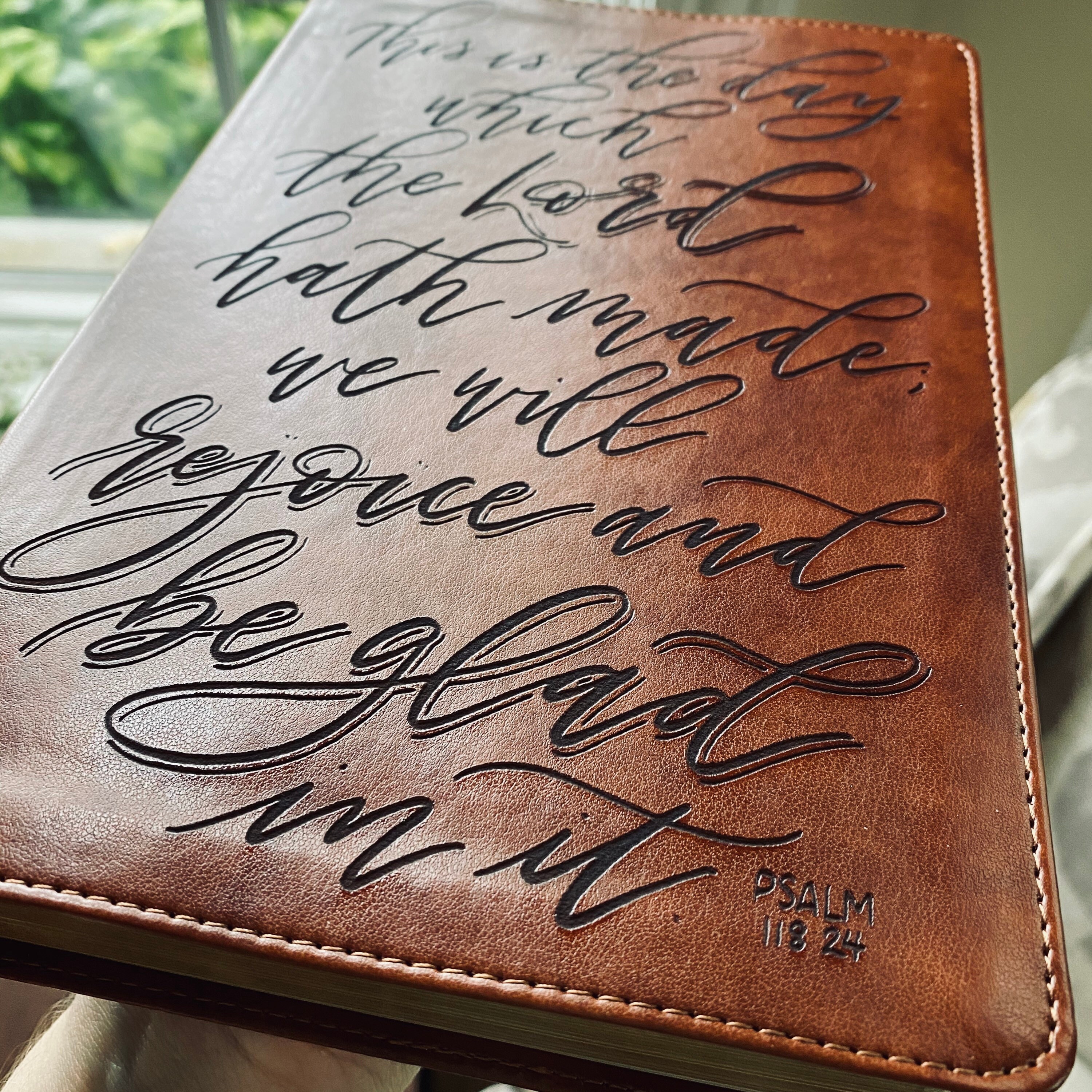CUSTOM Engraved KJV Bible//Light Brown//Personalized Etsy