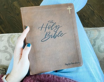 PERSONALIZED NIV Journaling Bible - "The Holy Bible" - Add Your Name - CUSTOM