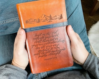 PERSONALIZED NIV Study Bible - Trust in the Lord With All Your Heart - Proverbs 3:5-6 - Red Letter - Add Your Name - CUSTOM