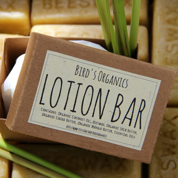 The BEST 3 oz. Organic Lemongrass Lotion Bar