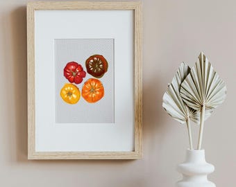 Tomato Wall Art Print | Digital Download Kitchen Decor | Kistchy Funky Hand-drawn