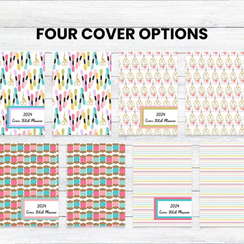 PRINTABLE 2024 Cross Stitch Planner, SUNDAY Start, Stitching Tracker