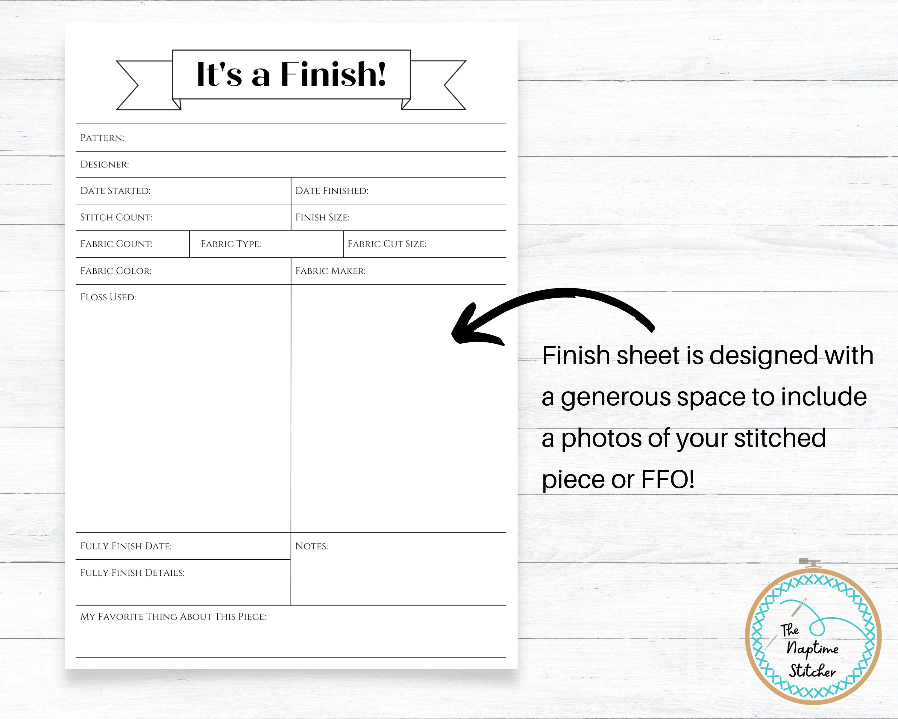 PRINTABLE Cross Stitch Finishes Bundle, WIP Tracker, Craft Organizer ...