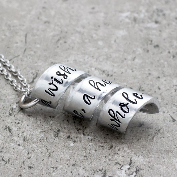 Your Own Custom Hidden Message Necklace Scroll Necklace Inspirational Necklace Your Secret Message Custom Necklace Personalized Jewelry