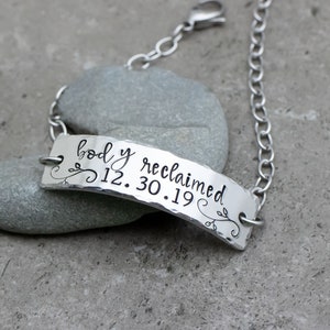 Body Reclaimed Personalized Weight Loss Bracelet Bariatric Surgery
