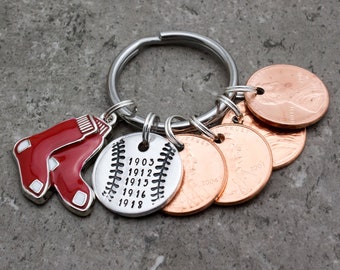 Boston Red Sox World Series Wins Keychain Reverse The Curse Fenway Park New England Sports Do Damage Done Red Sox Fan Gift Idea Baseball