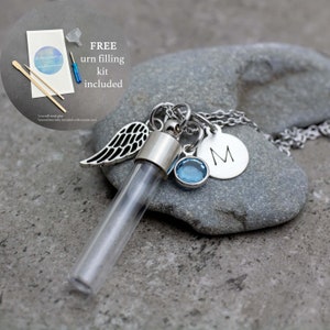 Glass Vial Urn Necklace Personalized Cremation Jewelry Necklace For Ashes Loss Loved One Remembrance Cremation Glass Urns For Human Ashes